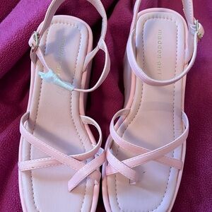 steve madden chunky platform shoes sandals pink